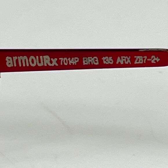 ArmouRX 7014P BRG Red Rectangular Full Rim Z87-2+ 51-18-135 Eyeglass Frames READ - Picture 12 of 15